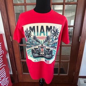 Miami Racing Graphic Red T-Shirt